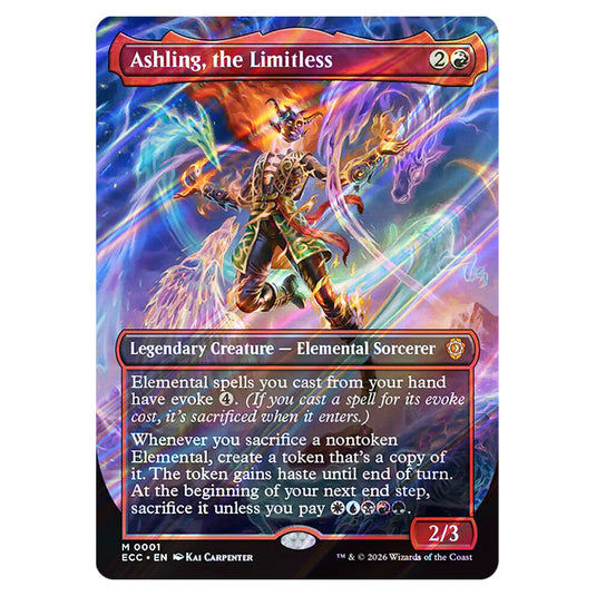 Ashling, the Limitless 0001 card from the Magic The Gathering set Lorwyn Eclipsed Commander