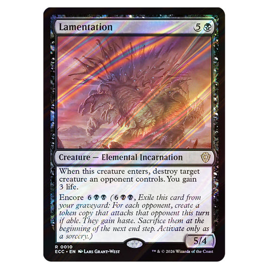 Lamentation 0010 card from the Magic The Gathering set Lorwyn Eclipsed Commander