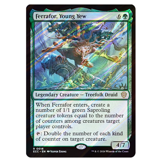 Ferrafor, Young Yew 0016 card from the Magic The Gathering set Lorwyn Eclipsed Commander