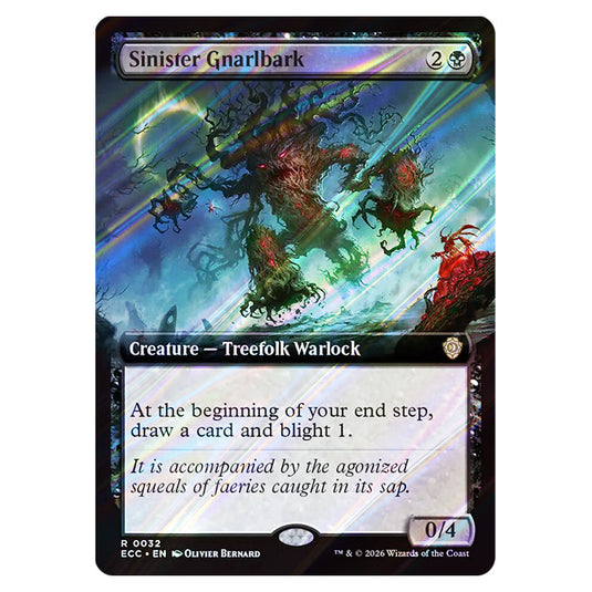 Sinister Gnarlbark 0032 card from the Magic The Gathering set Lorwyn Eclipsed Commander