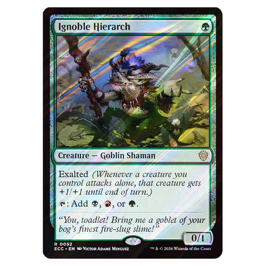 Ignoble Hierarch 0052 card from the Magic The Gathering set Lorwyn Eclipsed Commander