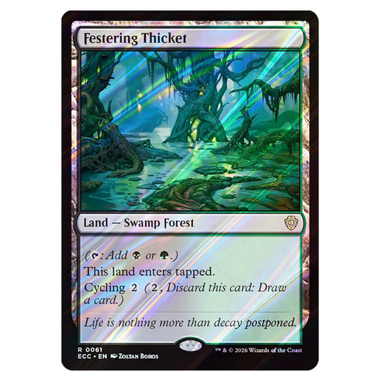 Festering Thicket 0061 card from the Magic The Gathering set Lorwyn Eclipsed Commander