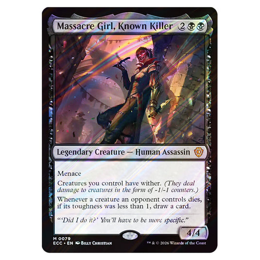 Massacre Girl, Known Killer 0079 card from the Magic The Gathering set Lorwyn Eclipsed Commander