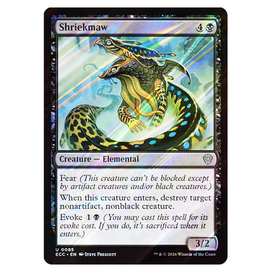 Shriekmaw 0085 card from the Magic The Gathering set Lorwyn Eclipsed Commander
