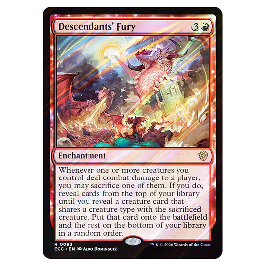 Descendants' Fury 0093 card from the Magic The Gathering set Lorwyn Eclipsed Commander