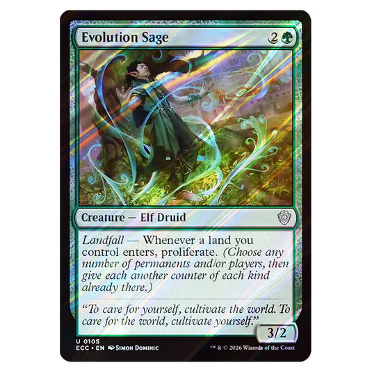 Evolution Sage 0105 card from the Magic The Gathering set Lorwyn Eclipsed Commander