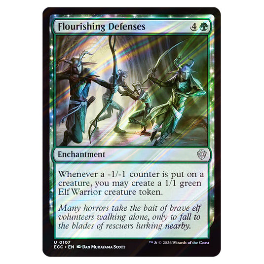 Flourishing Defenses 0107 card from the Magic The Gathering set Lorwyn Eclipsed Commander