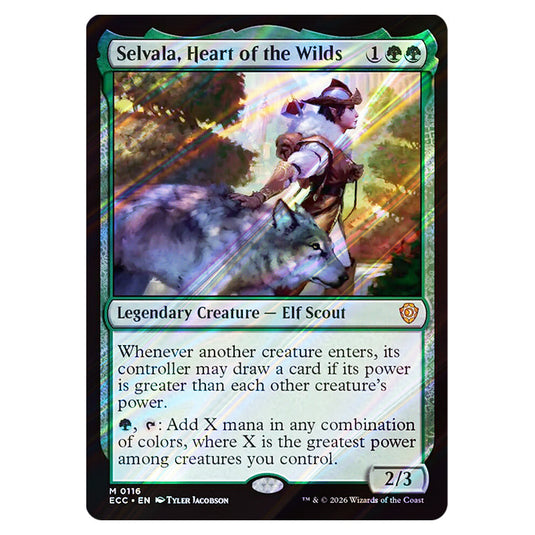 Selvala, Heart of the Wilds 0116 card from the Magic The Gathering set Lorwyn Eclipsed Commander