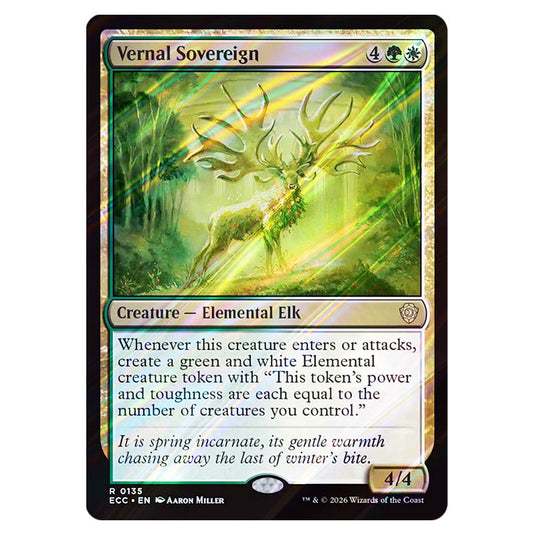 Vernal Sovereign 0135 card from the Magic The Gathering set Lorwyn Eclipsed Commander
