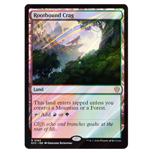 Rootbound Crag 0163 card from the Magic The Gathering set Lorwyn Eclipsed Commander