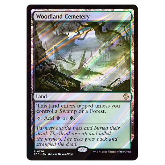 Woodland Cemetery 0176 card from the Magic The Gathering set Lorwyn Eclipsed Commander