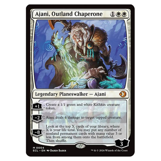 Ajani, Outland Chaperone 0004 card from the Magic The Gathering set Lorwyn Eclipsed