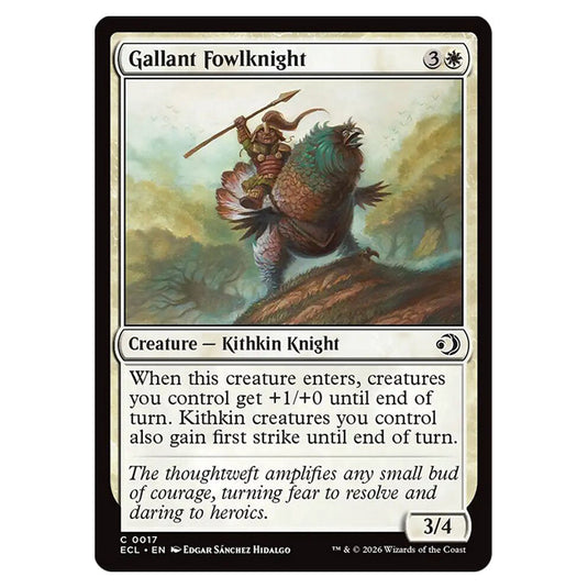 Gallant Fowlknight 0017 card from the Magic The Gathering set Lorwyn Eclipsed