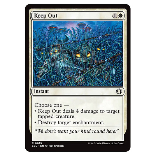 Keep Out 0019 card from the Magic The Gathering set Lorwyn Eclipsed