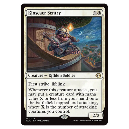 Kinscaer Sentry 0022 card from the Magic The Gathering set Lorwyn Eclipsed