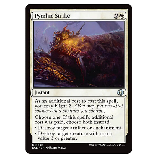 Pyrrhic Strike 0030 card from the Magic The Gathering set Lorwyn Eclipsed
