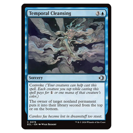 Temporal Cleansing 0078 card from the Magic The Gathering set Lorwyn Eclipsed