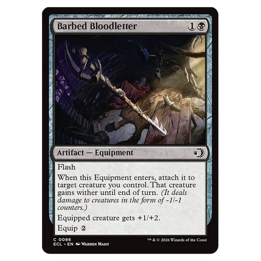 Barbed Bloodletter 0086 card from the Magic The Gathering set Lorwyn Eclipsed