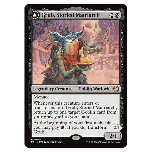 Grub, Storied Matriarch // Grub, Notorious Auntie 0105 card from the Magic The Gathering set Lorwyn Eclipsed