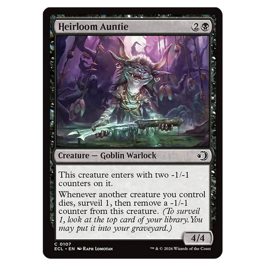 Heirloom Auntie 0107 card from the Magic The Gathering set Lorwyn Eclipsed