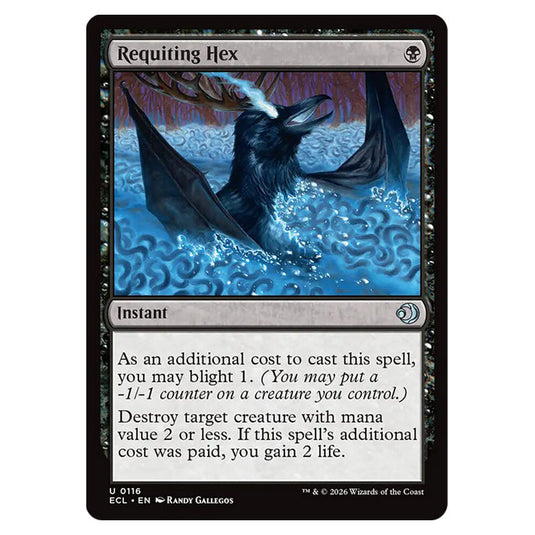 Requiting Hex 0116 card from the Magic The Gathering set Lorwyn Eclipsed