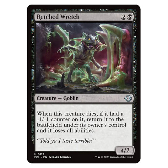 Retched Wretch 0117 card from the Magic The Gathering set Lorwyn Eclipsed