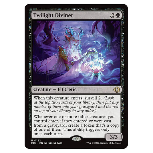 Twilight Diviner 0122 card from the Magic The Gathering set Lorwyn Eclipsed