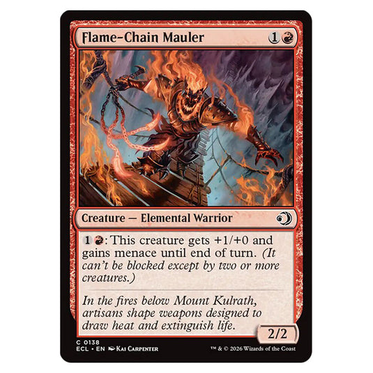 Flame-Chain Mauler 0138 card from the Magic The Gathering set Lorwyn Eclipsed