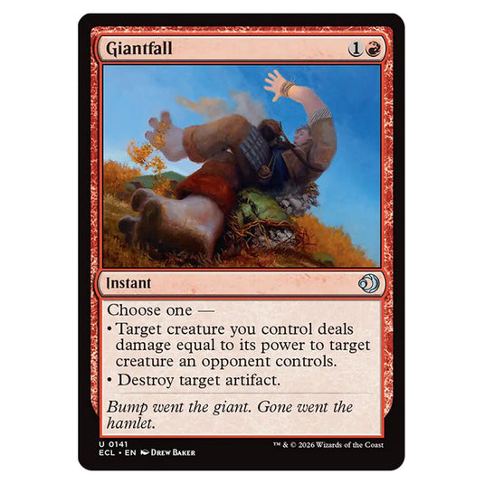 Giantfall 0141 card from the Magic The Gathering set Lorwyn Eclipsed