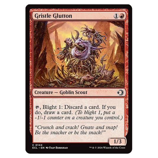 Gristle Glutton 0144 card from the Magic The Gathering set Lorwyn Eclipsed