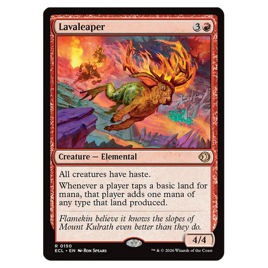 Lavaleaper 0150 card from the Magic The Gathering set Lorwyn Eclipsed