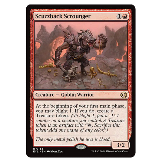 Scuzzback Scrounger 0153 card from the Magic The Gathering set Lorwyn Eclipsed