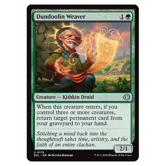 Dundoolin Weaver 0175 card from the Magic The Gathering set Lorwyn Eclipsed