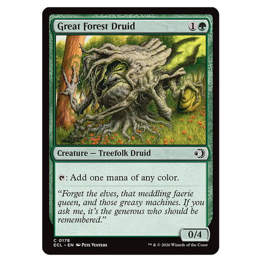 Great Forest Druid 0178 card from the Magic The Gathering set Lorwyn Eclipsed