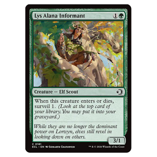 Lys Alana Informant 0181 card from the Magic The Gathering set Lorwyn Eclipsed