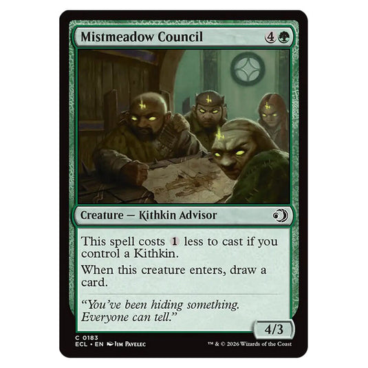 Mistmeadow Council 0183 card from the Magic The Gathering set Lorwyn Eclipsed