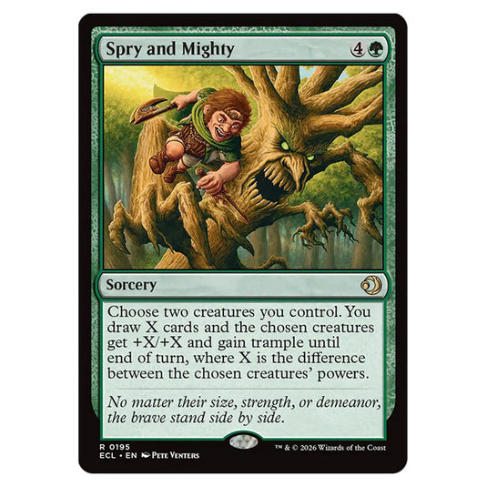 Spry and Mighty 0195 card from the Magic The Gathering set Lorwyn Eclipsed