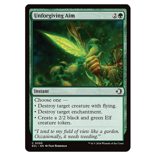 Unforgiving Aim 0200 card from the Magic The Gathering set Lorwyn Eclipsed