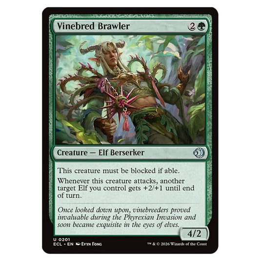 Vinebred Brawler 0201 card from the Magic The Gathering set Lorwyn Eclipsed