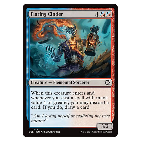 Flaring Cinder 0225 card from the Magic The Gathering set Lorwyn Eclipsed