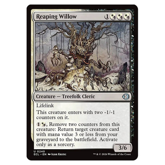 Reaping Willow 0240 card from the Magic The Gathering set Lorwyn Eclipsed