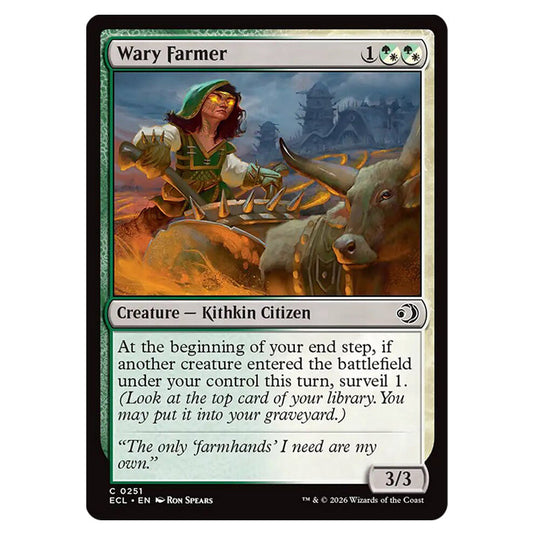 Wary Farmer 0251 card from the Magic The Gathering set Lorwyn Eclipsed