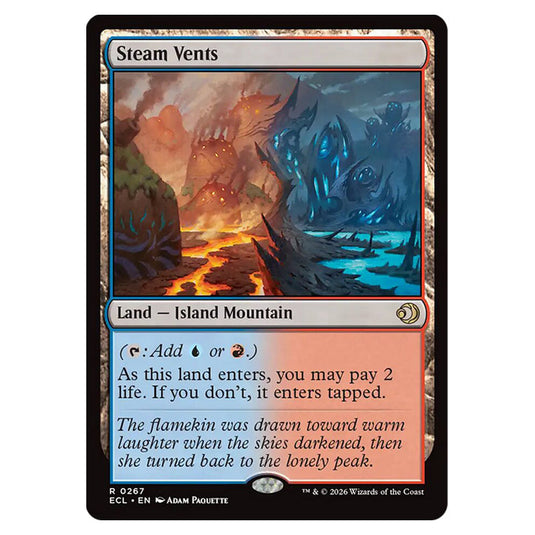 Steam Vents 0267 card from the Magic The Gathering set Lorwyn Eclipsed