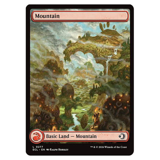 Mountain 0277 card from the Magic The Gathering set Lorwyn Eclipsed