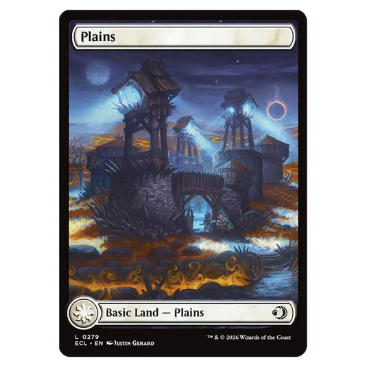 Plains 0279 card from the Magic The Gathering set Lorwyn Eclipsed