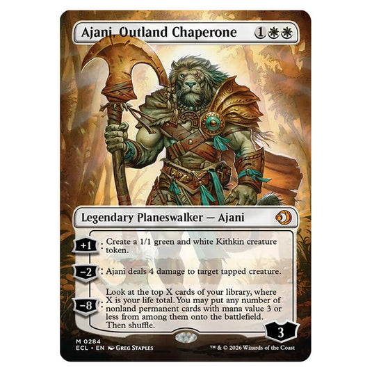 Ajani, Outland Chaperone 0284 card from the Magic The Gathering set Lorwyn Eclipsed