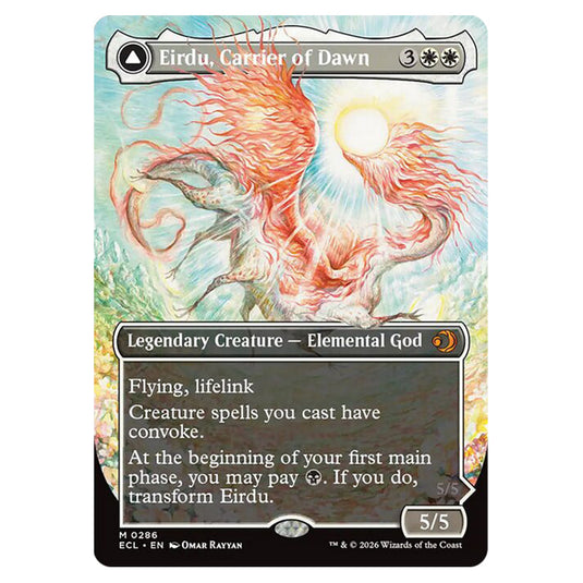 Eirdu, Carrier of Dawn // Isilu, Carrier of Twilight 0286 card from the Magic The Gathering set Lorwyn Eclipsed