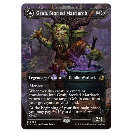 Grub, Storied Matriarch // Grub, Notorious Auntie 0289 card from the Magic The Gathering set Lorwyn Eclipsed