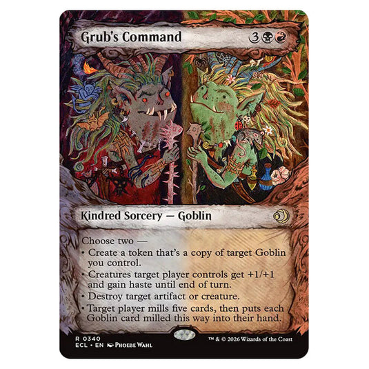 Grub's Command 0340 card from the Magic The Gathering set Lorwyn Eclipsed