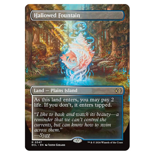 Hallowed Fountain // Hallowed Fountain 0347 card from the Magic The Gathering set Lorwyn Eclipsed